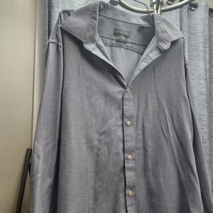 Michael Kors Men's Gray Casual Button Down Shirt